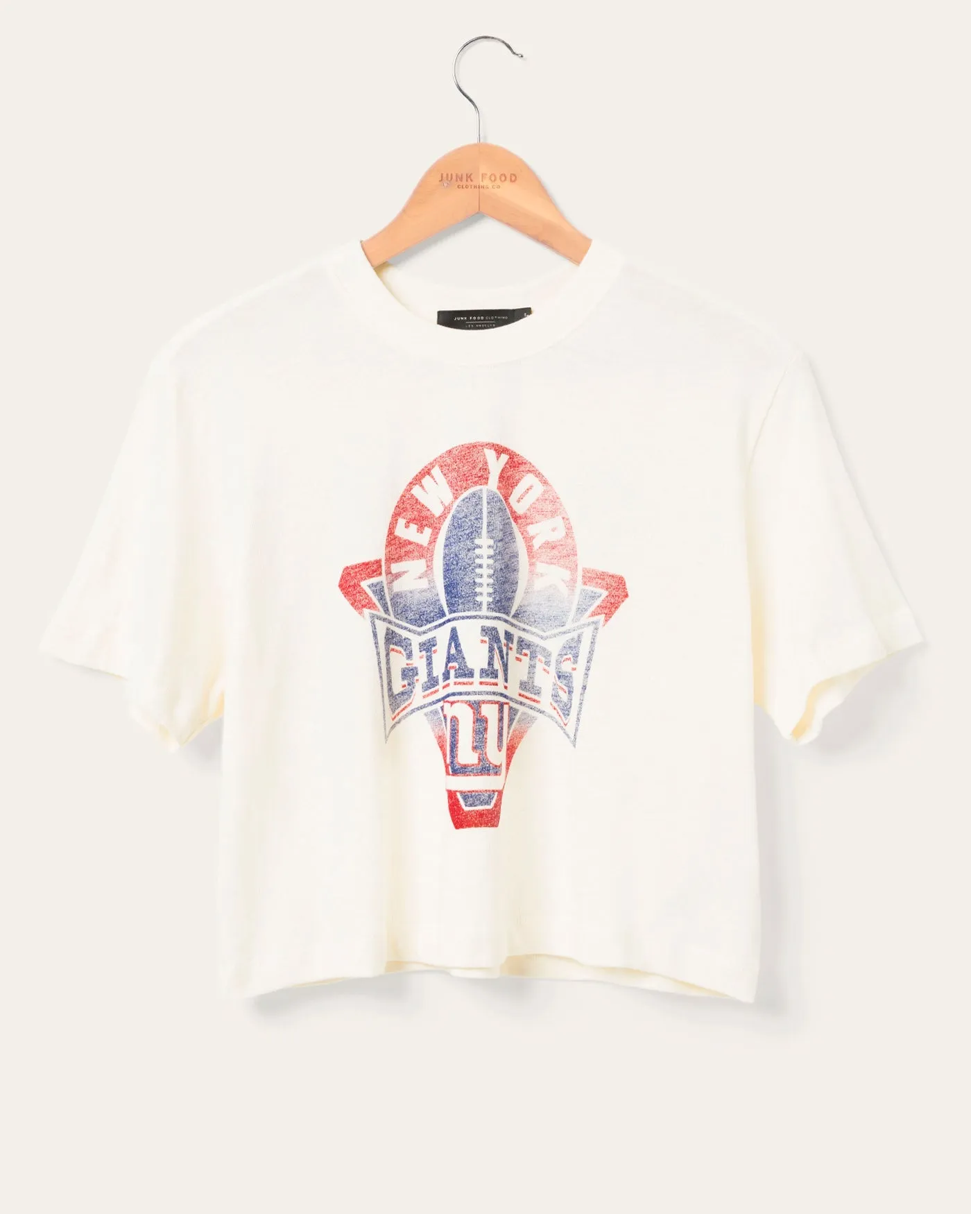 Women's New York Giants Mock Neck Crop Tee
