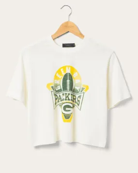 Women's Packers Mock Neck Crop Tee