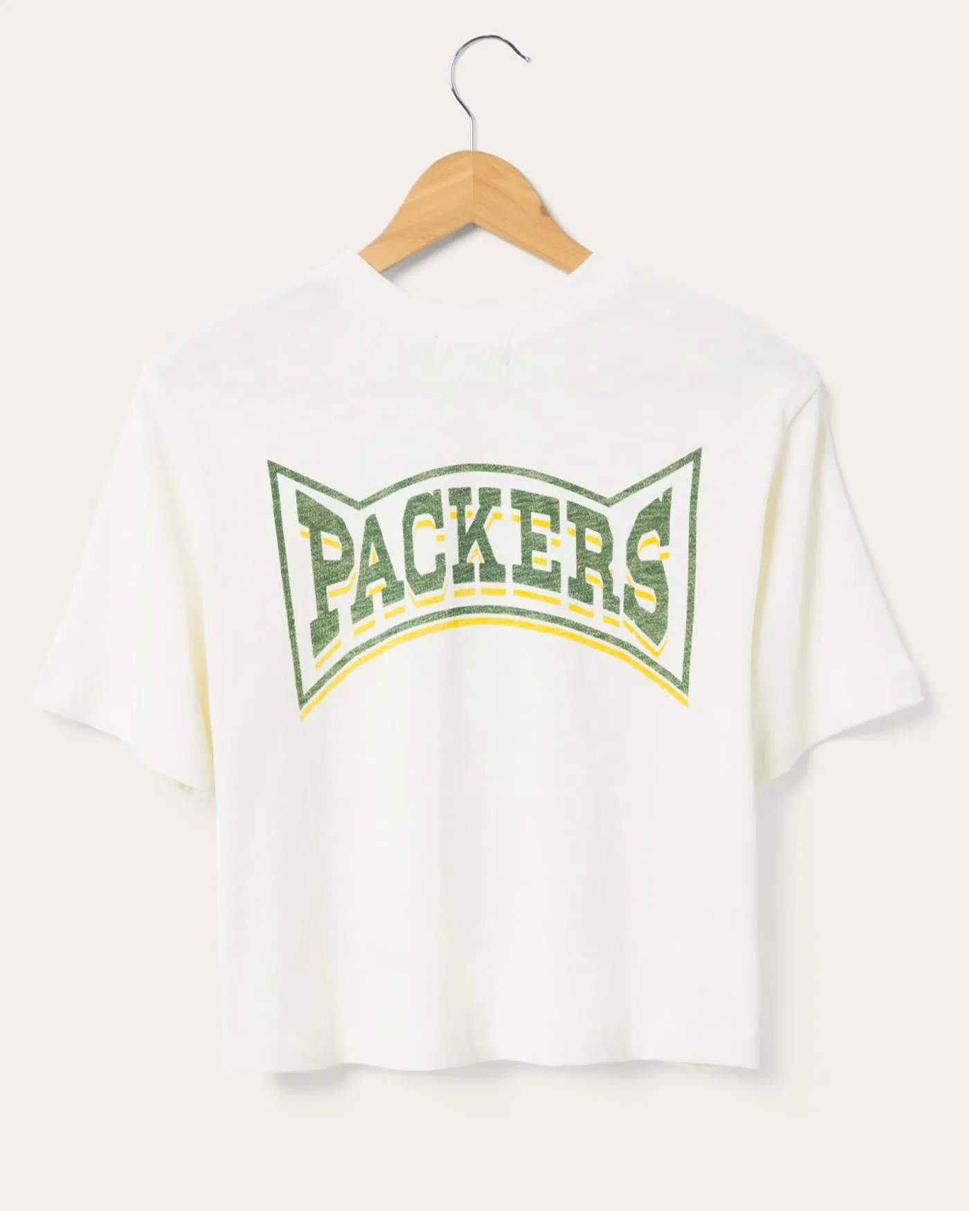 Women's Packers Mock Neck Crop Tee